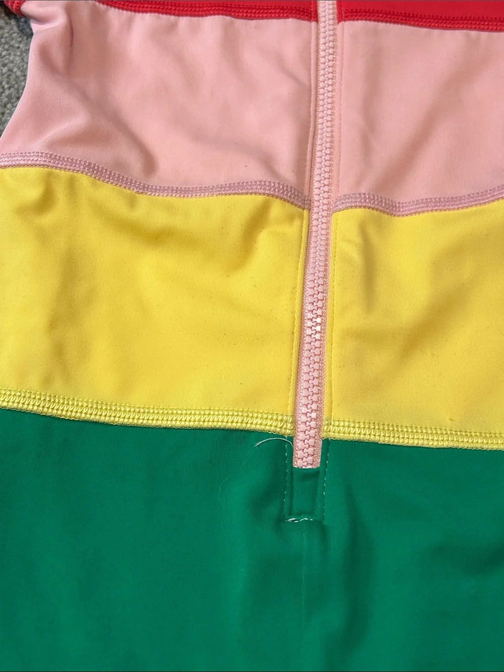 Kids Rainbow Striped One-Piece Swimsuit - Multicolor